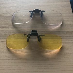 Blue light blocking clip on glasses
